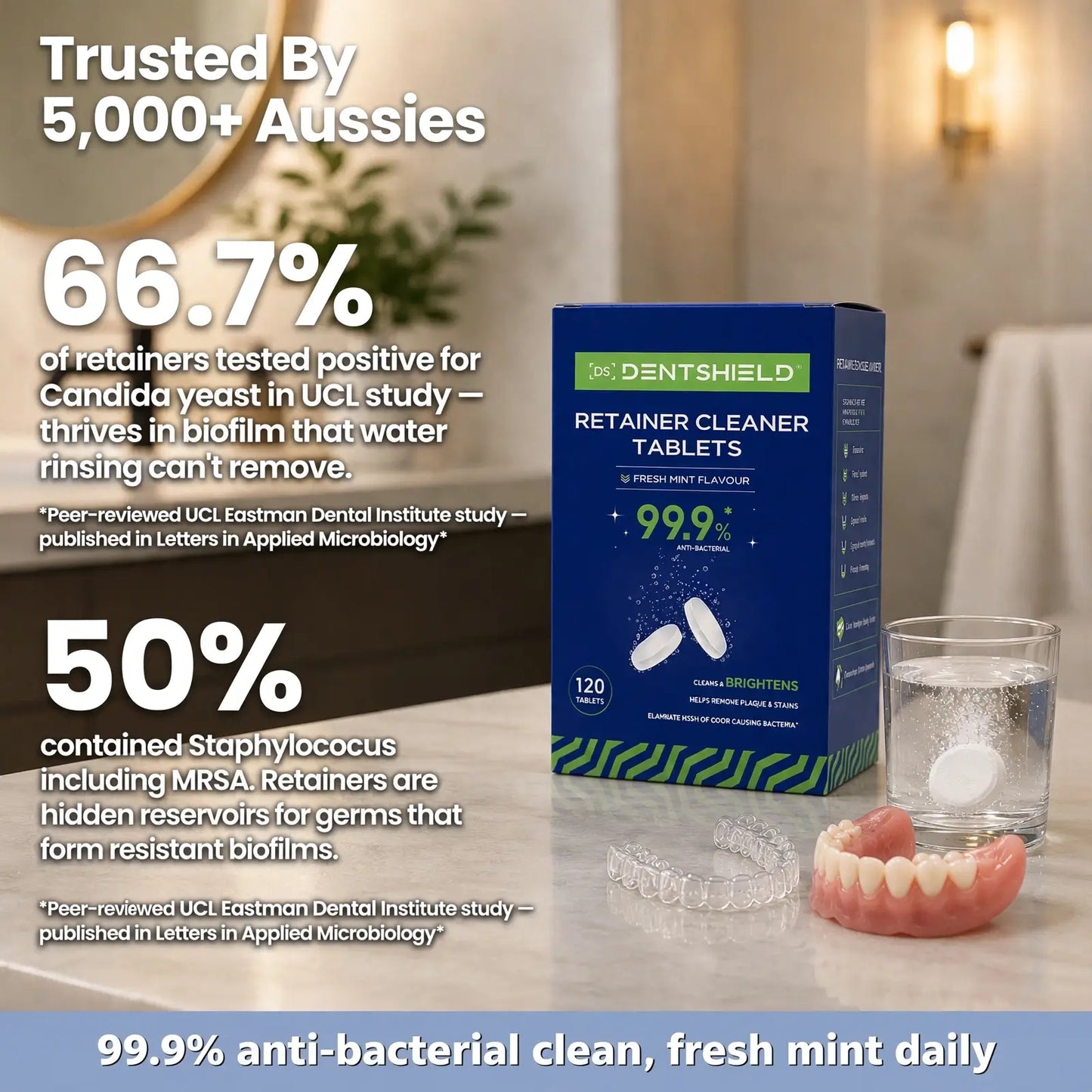Retainer Cleaning Tablets (Mint Flavour) - 4 months supply