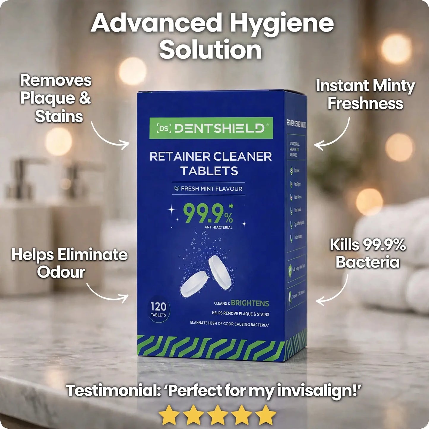 Retainer Cleaning Tablets (Mint Flavour) - 4 months supply